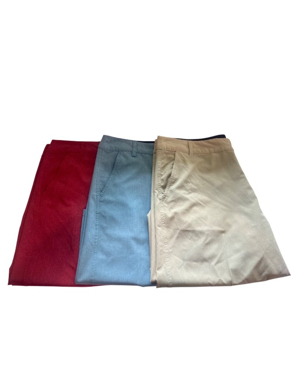 Wailoa Mens Board Shorts Sz 38 LOT OF 3 Red/Blue/Beige Lightwt Classic Preppy